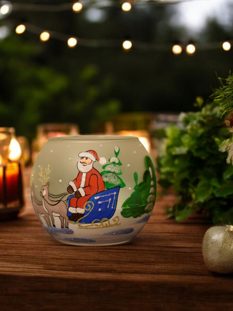 Frosted Glass Candle Holder