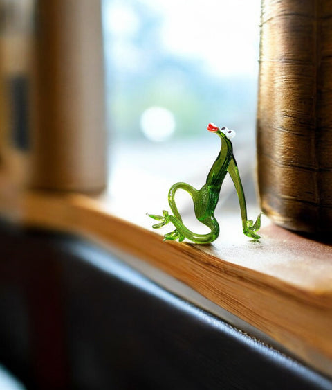 Glass Frog Figurine, Collectible Glass Frog, Murano Quality Gift At A Fraction Of The Price, Handcrafted In Ukraine