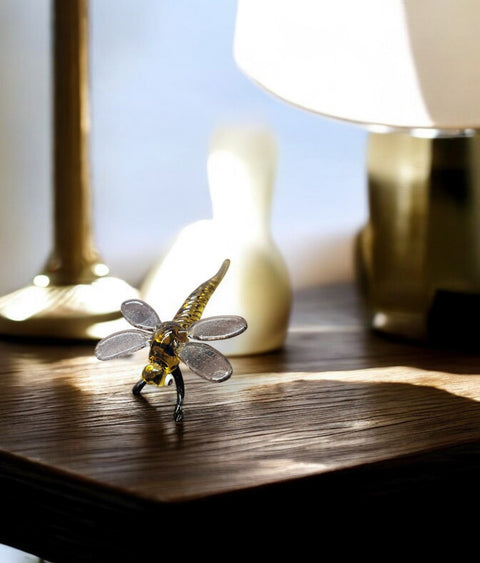 Glass Dragonfly Figurine, Collectible Glass Dragonfly, Murano Quality Gift At A Fraction Of The Price, Handcrafted In Ukraine