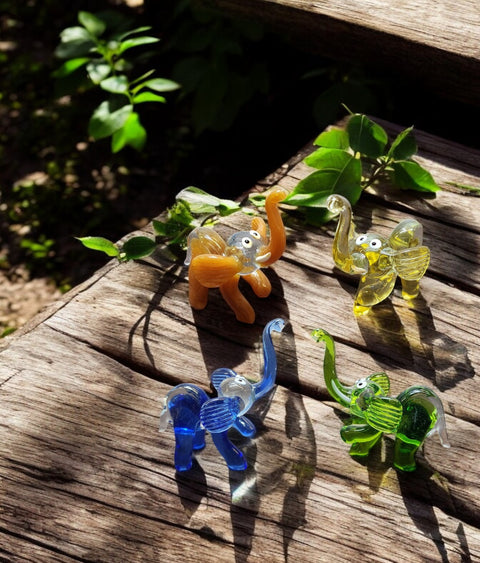 Glass Elephant Figurine, Collectible Glass Elephant, Murano Quality Gift At A Fraction Of The Price, Handcrafted In Ukraine