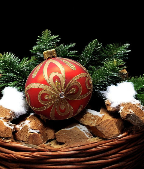 Red Glass Ball Ornament