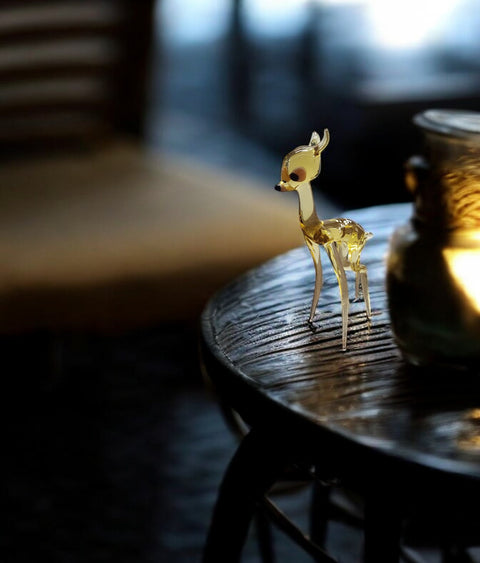 Glass Deer Figurine, Collectible Glass Deer, Murano Quality Gift At A Fraction Of The Price, Handcrafted In Ukraine