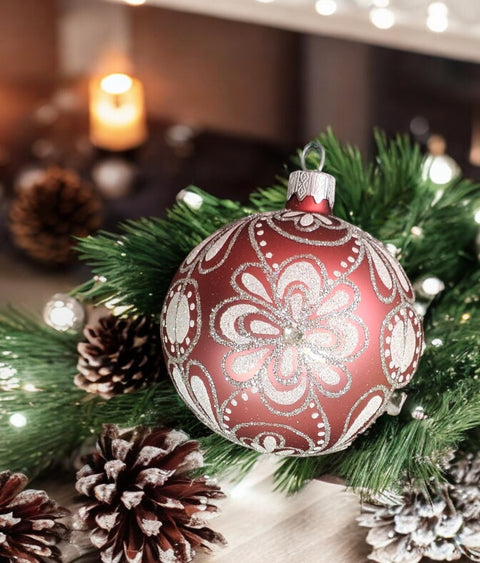 Pink Glass Ball Ornament