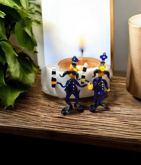Glass Police Officer With Billy Club Figurine, Collectible Glass Police, Murano Quality Gift At A Fraction Of The Price, Handcrafted In Ukraine