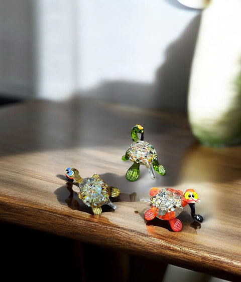 Glass Turtle with Pipe Figurine, Collectible Glass Turtle, Murano Quality Gift At A Fraction Of The Price, Handcrafted In Ukraine