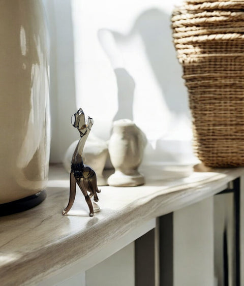 Glass Great Dane Figurine, Collectible Glass Great Dane, Murano Quality Gift At A Fraction Of The Price, Handcrafted In Ukraine