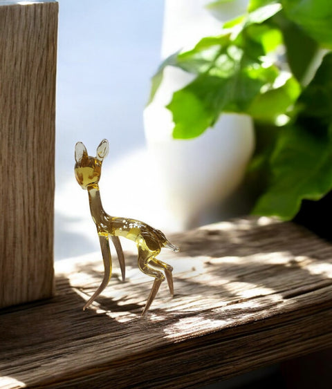Glass Deer Figurine, Collectible Glass Deer, Murano Quality Gift At A Fraction Of The Price, Handcrafted In Ukraine