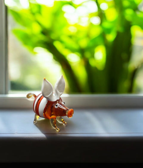 Glass Pig Figurine, Collectible Glass Pig, Murano Quality Gift At A Fraction Of The Price, Handcrafted In Ukraine