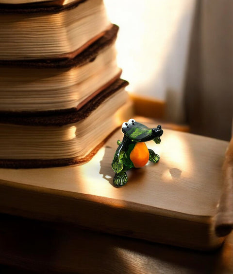 Glass Alligator Figurine, Collectible Glass Alligator, Murano Quality Gift At A Fraction Of The Price, Handcrafted In Ukraine