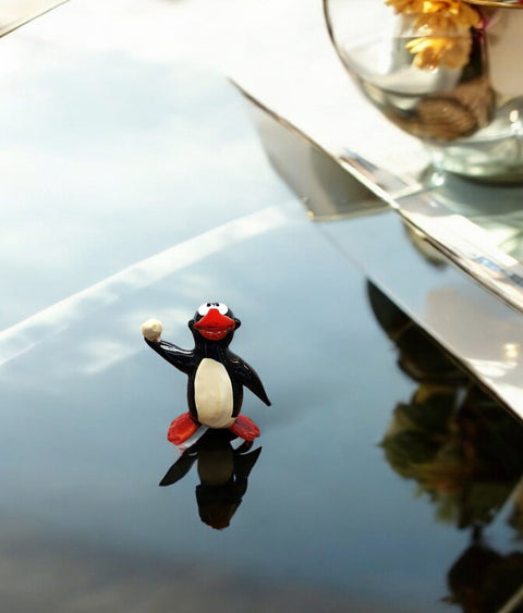 Glass Penguin with Snowball Figurine, Collectible Glass Penguin, Murano Quality Gift At A Fraction Of The Price, Handcrafted In Ukraine