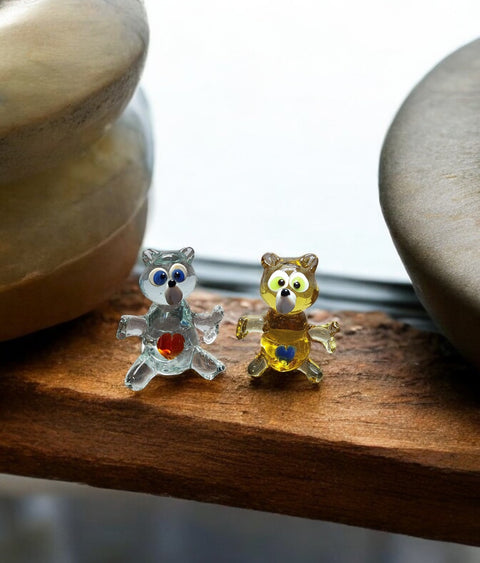 Glass Teddy Bear Figurine, Collectible Glass Teddy Bear, Murano Quality Gift At A Fraction Of The Price, Handcrafted In Ukraine