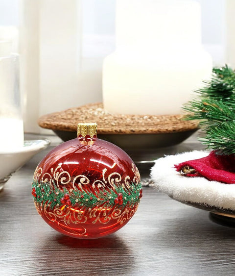 Red Glass Ball Ornament