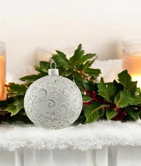 Frosted Glass Ball Ornament