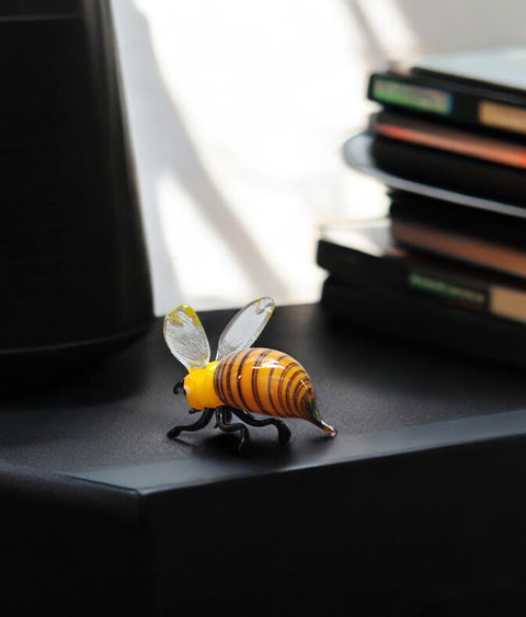 Glass Bee Figurine, Collectible Glass Bee, Murano Quality Gift At A Fraction Of The Price, Handcrafted In Ukraine
