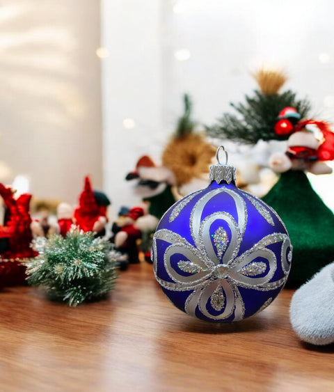 Blue Glass Ball Ornament