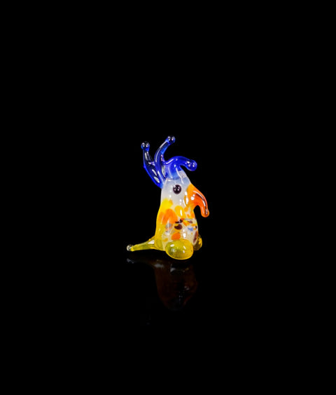 Parakeet Figurine, Mini Glass Murano Quality Lampworking Glass Figurine, Hand Made In Ukraine, A Great Addition To Your Collection