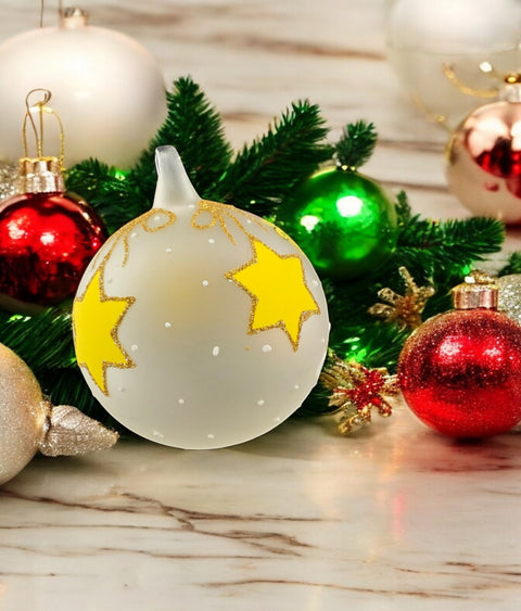 Frosted Blown Glass Ornament, Handcrafted Baby's First Christmas, Keepsake Ornament Handmade In Ukraine, Customization Available, Pink