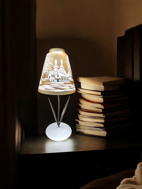 Yellow Lamp Glass Candle Holder