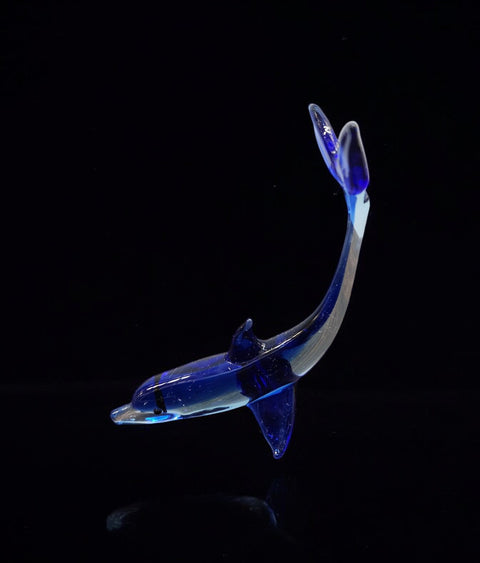 Glass Dolphin Figurine, Collectible Glass Dolphin, Murano Quality Gift At A Fraction Of The Price, Handcrafted In Ukraine