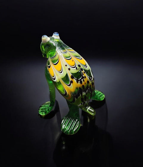 Glass Frog Figurine, Collectible Glass Frog, Murano Quality Gift At A Fraction Of The Price, Handcrafted In Ukraine