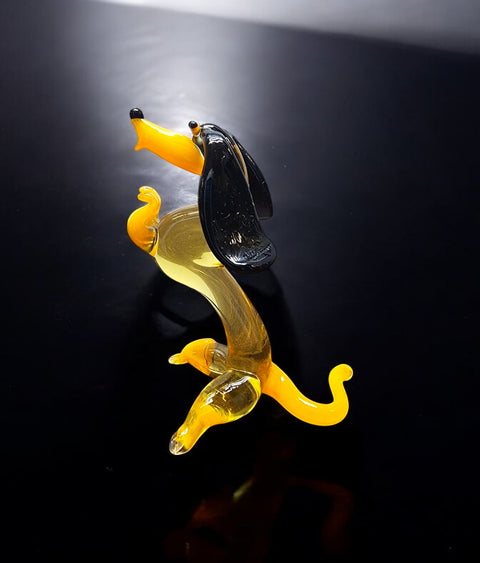 Glass Dachshund Figurine, Collectible Glass Dachshund, Murano Quality Gift At A Fraction Of The Price, Handcrafted In Ukraine
