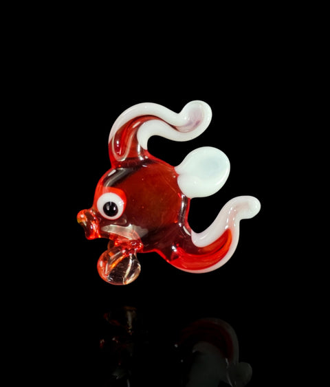 Red Fish Figurine, Mini Glass Murano Quality Lampworking Glass Figurine, Hand Made In Ukraine, A Great Addition To Your Collection