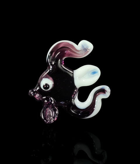 Purple Fish Figurine, Mini Glass Murano Quality Lampworking Glass Figurine, Hand Made In Ukraine, A Great Addition To Your Collection
