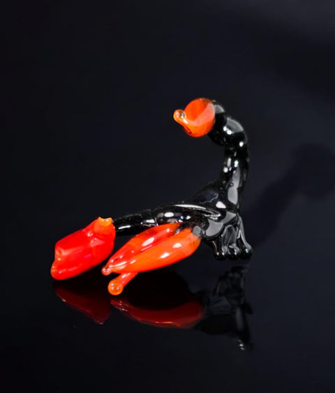 Scorpion Figurine, Mini Glass Murano Quality Lampworking Glass Figurine, Hand Made In Ukraine, A Great Addition To Your Collection