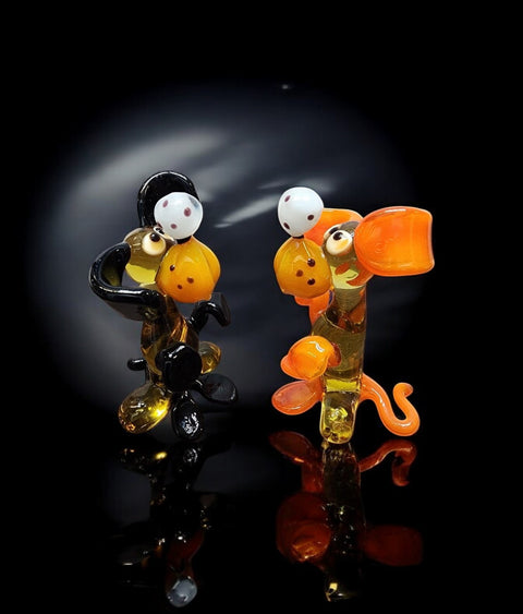 Glass Dachshund with Ball Figurine, Collectible Glass Dachshund, Murano Quality Gift At A Fraction Of The Price, Handcrafted In Ukraine