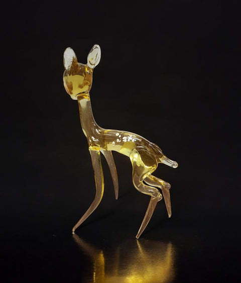 Glass Deer Figurine, Collectible Glass Deer, Murano Quality Gift At A Fraction Of The Price, Handcrafted In Ukraine