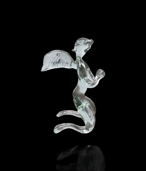 Glass Angel on knees Figurine, Collectible Glass Angel, Murano Quality Gift At A Fraction Of The Price, Handcrafted In Ukraine