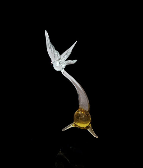 Glass Dove on Perch Figurine, Collectible Glass Dove, Murano Quality Gift At A Fraction Of The Price, Handcrafted In Ukraine
