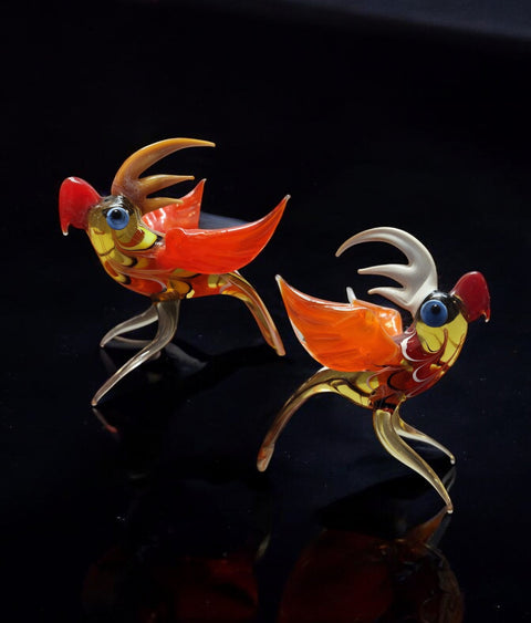 Glass Parakeet Figurine