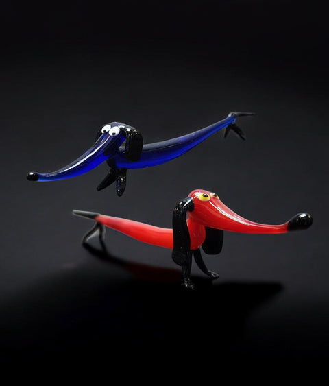 Glass Dachshund Figurine