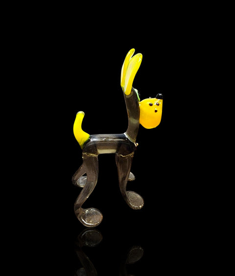 Glass Dog with Collar Figurine, Collectible Glass Dog, Murano Quality Gift At A Fraction Of The Price, Handcrafted In Ukraine