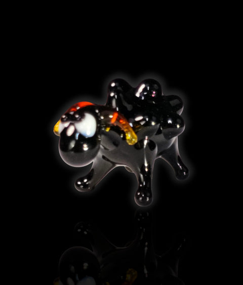 Black Sheep Figurine, Mini Glass Murano Quality Lampworking Glass Figurine, Hand Made In Ukraine, A Great Addition To Your Collection