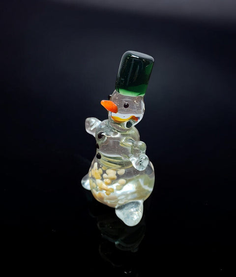 Glass Snowman Figurine, Collectible Glass Snowman, Murano Quality Gift At A Fraction Of The Price, Handcrafted In Ukraine
