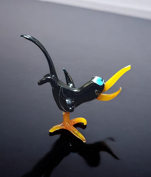 Glass Crow Figurine, Collectible Glass Crow, Murano Quality Gift At A Fraction Of The Price, Handcrafted In Ukraine