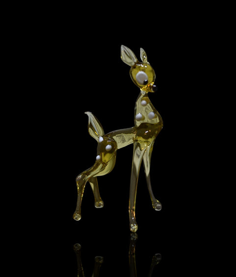 Glass Deer Figurine