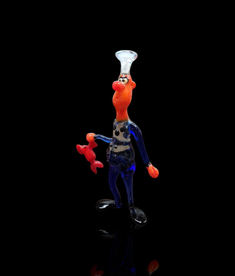 Glass Chef With Lobster Figurine, Collectible Glass Chef, Murano Quality Gift At A Fraction Of The Price, Handcrafted In Ukraine