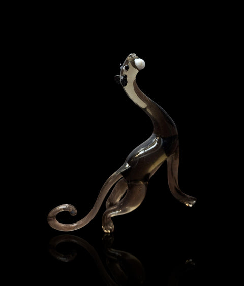 Glass Panther Figurine, Collectible Glass Panther, Murano Quality Gift At A Fraction Of The Price, Handcrafted In Ukraine