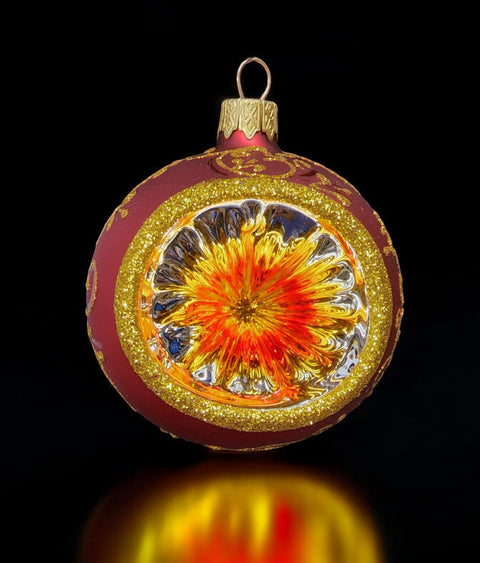 Red Blown Glass Ornament - Red Refractor