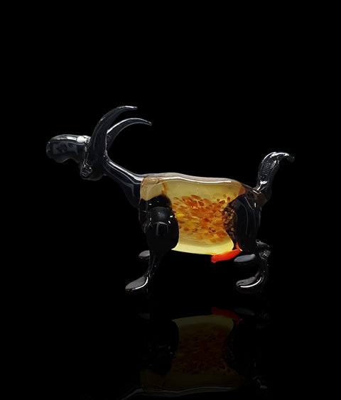 Glass Goat Figurine, Collectible Glass Goat, Murano Quality Gift At A Fraction Of The Price, Handcrafted In Ukraine
