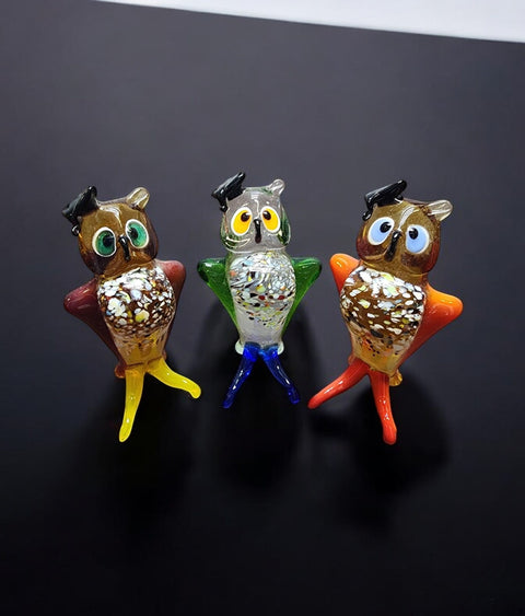 Glass Owl Figurine, Collectible Glass Owl, Murano Quality Gift At A Fraction Of The Price, Handcrafted In Ukraine