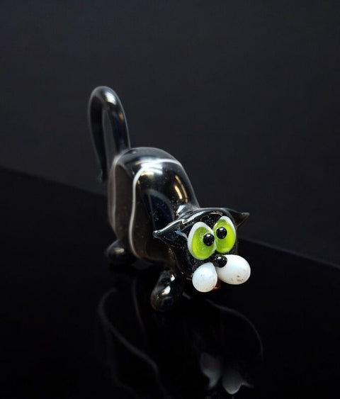 Glass Cat Figurine