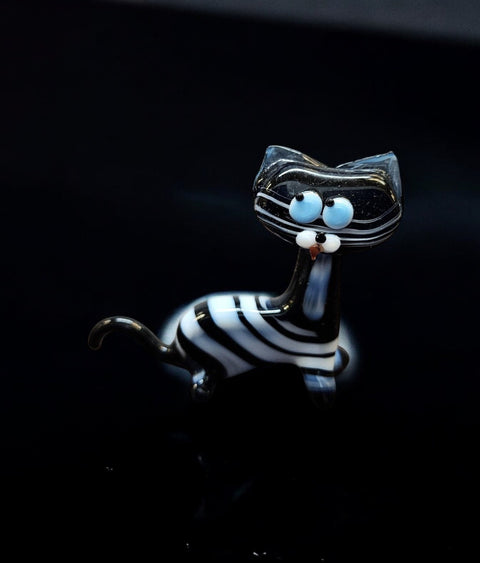 Glass Cat Figurine