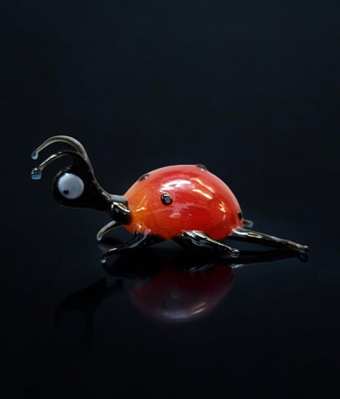 Glass Lady Bug Figurine, Collectible Glass Lady Bug, Murano Quality Gift At A Fraction Of The Price, Handcrafted In Ukraine