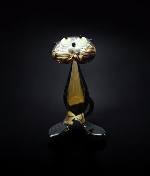 Glass Cat Figurine