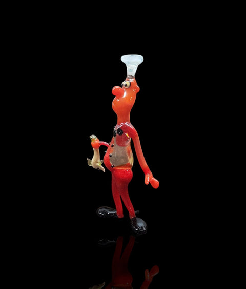 Glass Chef With Fish Figurine, Collectible Glass Chef, Murano Quality Gift At A Fraction Of The Price, Handcrafted In Ukraine