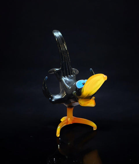 Glass Crow Figurine